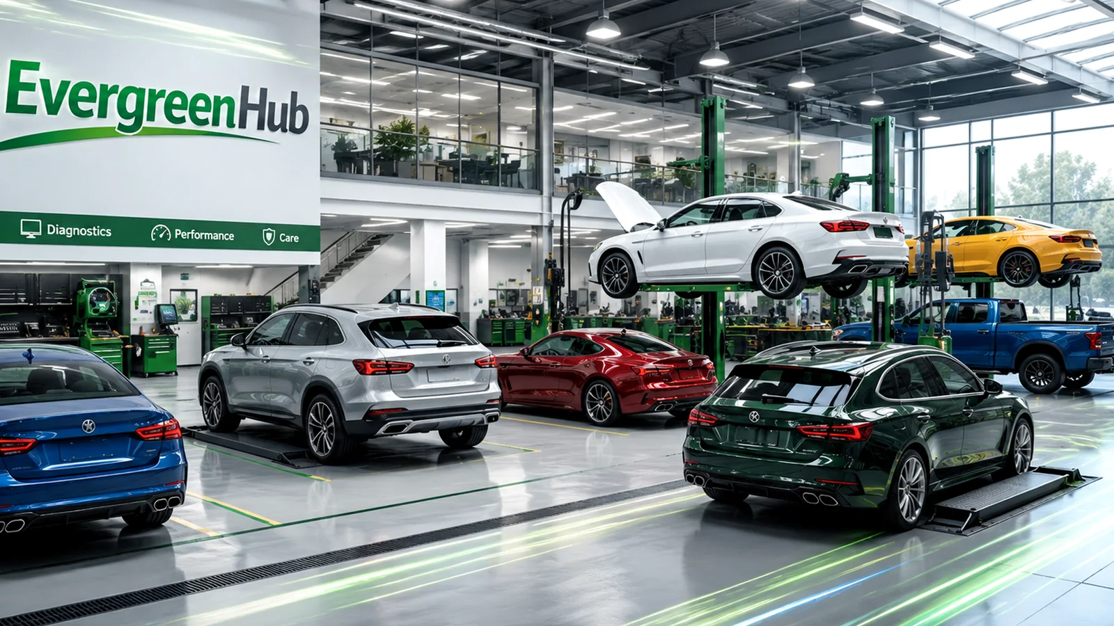 International-standard multi-brand automotive workshop